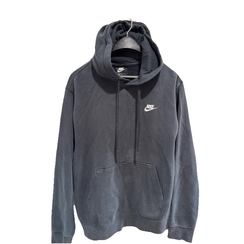 Nike Sportswear‎ Club Fleece Men's Pullover Hoodie White/Black, Size M